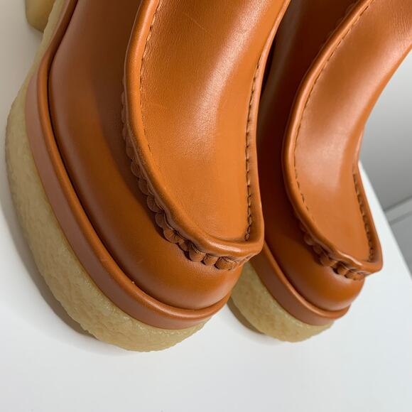 Chloé Jamie Sock Platform Chelsea Almond Boot Luminous Ochre New Size 41 - Picture 9 of 14